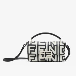 Fendi Baguette Phone Pouch Fendi Roma Capsule Leather Black/White