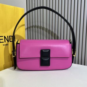 Fendi Medium Baguette Twist Bag In Nappa Leather Rose