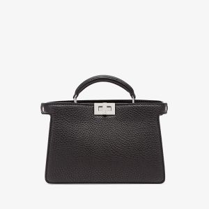Fendi Peekaboo ISeeU X-Cross Bag In Grain Leather Black