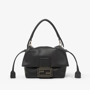 Fendi Small Mamma Baguette Bag In Nappa Leather Black