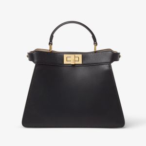 Fendi Petite Peekaboo ISeeU Bag In Nappa Leather Green