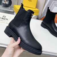 Fendi Chelsea Boots Women Leather Black