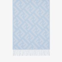Fendi FF Scarf In Cashmere Blue