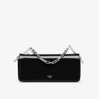 Fendi First Sight Pouch In Calfskin Black