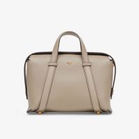 Fendi Medium Boston 365 Bag In Grained Leather Grey