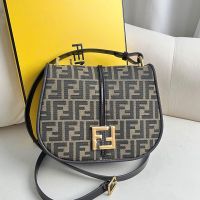 Fendi Medium C'mon Bag In FF Motif Fabric Brown