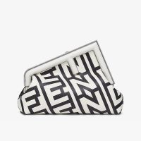 Fendi Medium First Bag Fendi Roma Capsule Leather Black/White