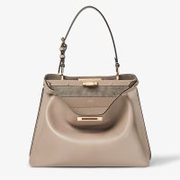 Fendi Medium Peekaboo Soft Bag In Leather Grey