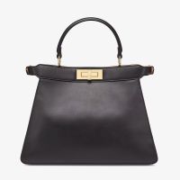 Fendi Medium Peekaboo ISeeU Bag In Nappa Laether Black