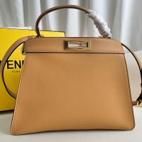 Fendi Medium Peekaboo ISeeU Bag In Nappa Laether Apricot