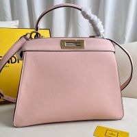 Fendi Medium Peekaboo Iseeu Bag In Calfskin Pink