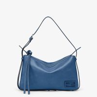 Fendi Medium Simply Shoulder Bag Calfskin Blue