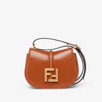 Fendi Mini C'mon Bag In Calf Leather Brown