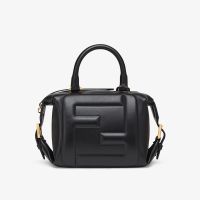 Fendi Mini FF Cube Bag In Nappa Leather Black