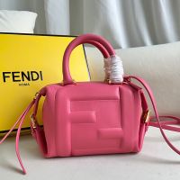 Fendi Mini FF Cube Bag In Nappa Leather Pink
