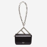 Fendi Nano F Bag In Calfskin Black