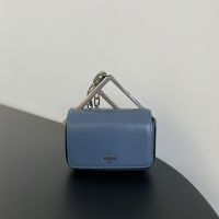 Fendi Nano F Bag In Calfskin Blue