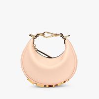 Fendi Nano Fendigraphy Hobo Bag Calf Leather Pink