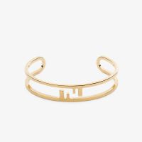 Fendi O'Lock Bangle Bracelet Metal Gold