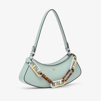 Fendi O'Lock Swing Pouch In Calfskin Green