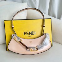 Fendi O'Lock Swing Pouch In Calfskin Pink