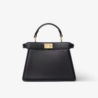 Fendi Petite Peekaboo ISeeu Bag In Nappa Leather Black