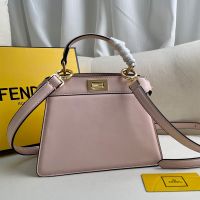 Fendi Petite Peekaboo ISeeu Bag In Nappa Leather Pink