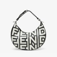 Fendi Small Fendigraphy Hobo Bag Fendi Roma Capsule Leather Black/White