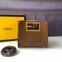 Fendi Small Way Bag Calf Leather Coffee