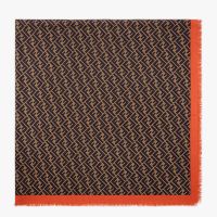 Fendirama FF Shawl In Silk Brown/Red