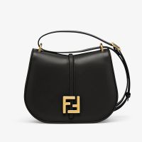 Fendi Medium C'mon Bag In Calf Leather Black