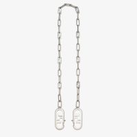 Fendi O'Lock Shoulder Strap In Chain Mesh Metal Palladium