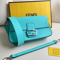 Fendi x Tiffany Baguette Bag In Calf Leather Teal