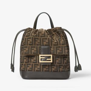 Fendi Backpack In FF Jacquard Fabric Brown