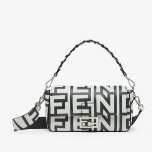 Fendi Baguette Bag Fendi Roma Capsule Leather Black/White