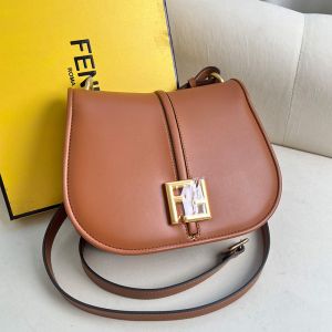 Fendi Medium C'mon Bag In Calf Leather Brown