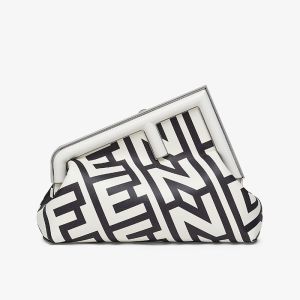 Fendi Medium First Bag Fendi Roma Capsule Leather Black/White