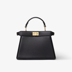 Fendi Petite Peekaboo ISeeu Bag In Nappa Leather Black